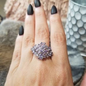 14K Tanzanite Multigem Lilac Ring Size 9